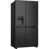 Hisense RS818N4TFC kõrvuti külmik eraldiseisev 632 L must, roostevaba teras