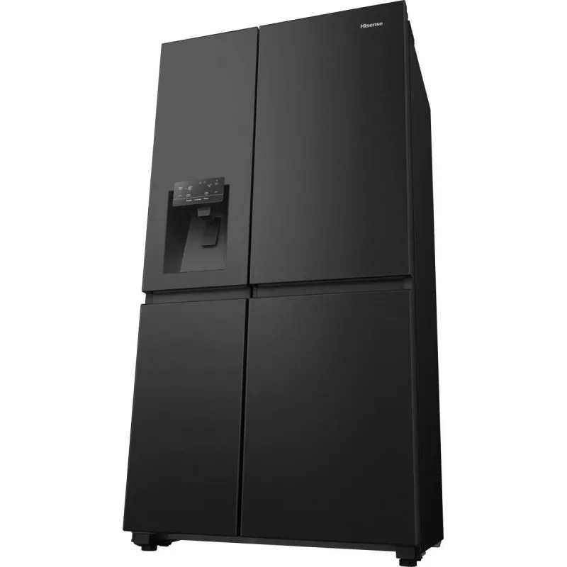 Hisense RS818N4TFC kõrvuti külmik eraldiseisev 632 L must, roostevaba teras