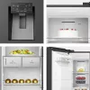 Hisense RS818N4TFC kõrvuti külmik eraldiseisev 632 L must, roostevaba teras