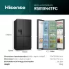 Hisense RS818N4TFC kõrvuti külmik eraldiseisev 632 L must, roostevaba teras