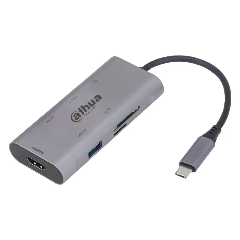 Dahua Technology 7-in-1 USB 3.1 USB-C USB 3.0 + HDMI + SD/TF + PD dokkimisjaam