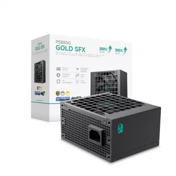 Toiteplokk DeepCool PS850G 850 W ATX 20+4 pin, FDB ventilaator 92 mm, must