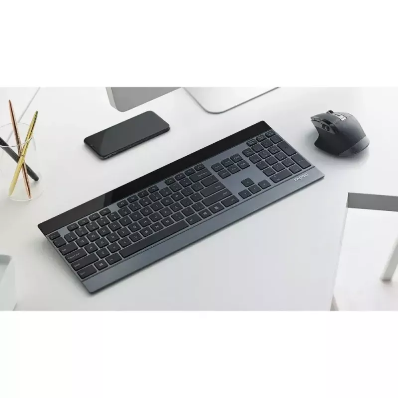 Klaviatuur ja hiir Rapoo 9900m Office QWERTZ Must