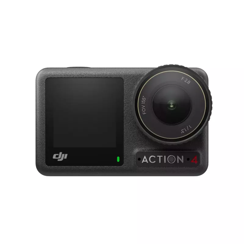 Action camera DJI Osmo Action 4 — 4K Ultra HD, CMOS sensor, 155° FOV, MicroSD up to 512 GB, veekindel 18 m, 145 g