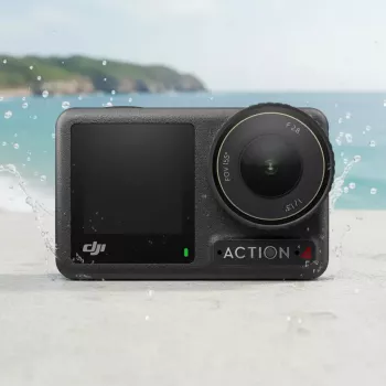 Action camera DJI Osmo Action 4 — 4K Ultra HD, CMOS sensor, 155° FOV, MicroSD up to 512 GB, veekindel 18 m, 145 g