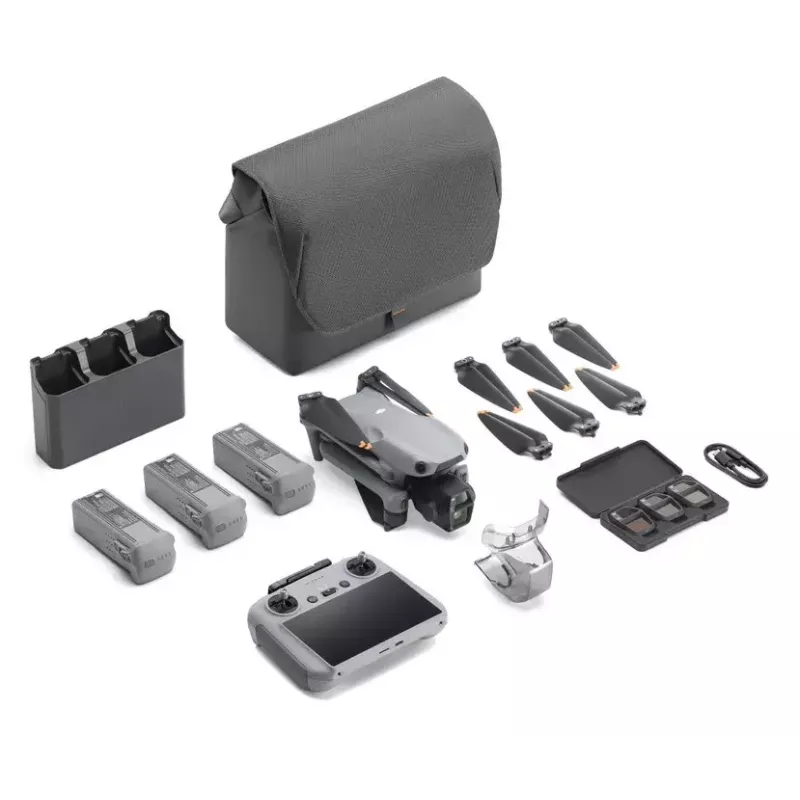 Kvadrokopter DJI Air 3s Fly More Combo — 50 MP kaamera, 4K 3840×2160, 27 m/s, 32 000 m ulatus, 4276 mAh aku, hall