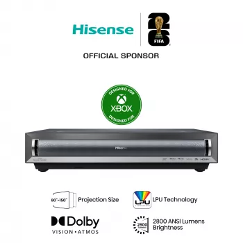 Hisense PX3 projektsiooniteleri ülilühike viskekaugusega projektor 2800 ANSI luumenit UHD 4K (3840x2160) must, tumehall