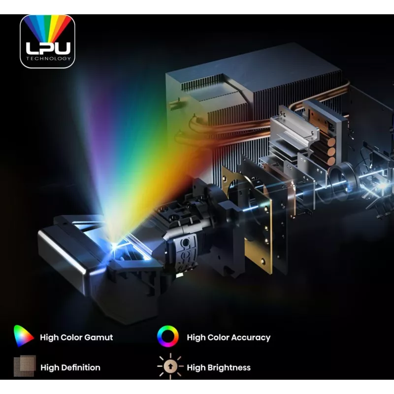 Hisense PX3 projektsiooniteleri ülilühike viskekaugusega projektor 2800 ANSI luumenit UHD 4K (3840x2160) must, tumehall