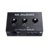 Heliliides M-Audio M-Track Solo — USB 16-bit/48 kHz, 1-sisend/1-väljund, XLR/TRS-kombo- ja instrumendisisend, 48 V fantoomtoide, kõrvaklapiväljund
