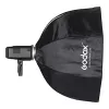 Softbox Godox SB-GUE120 must 120 cm nailon hajutite ja võrega