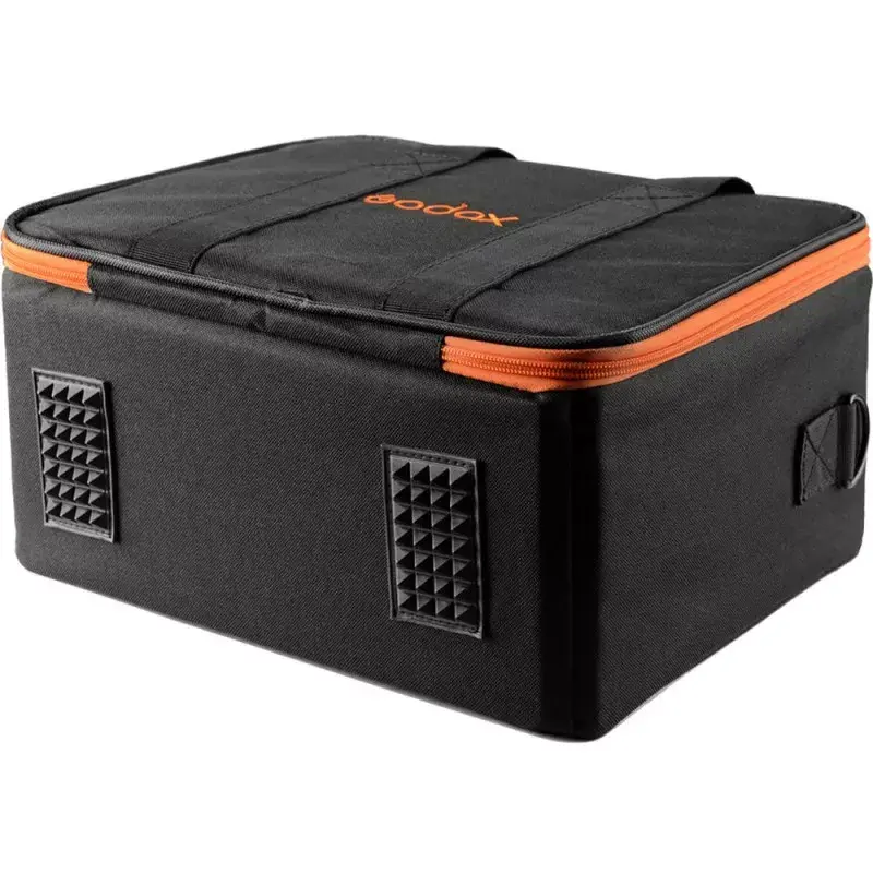 Kaamerakere kott Godox CB-12 AD600Pro-le, flanell/nailon, must ja oranž, õlarihmaga