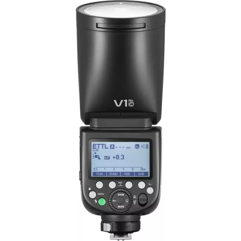Videokaamera välklamp Godox V1Pro Must 1,5s taaskasutusaeg
