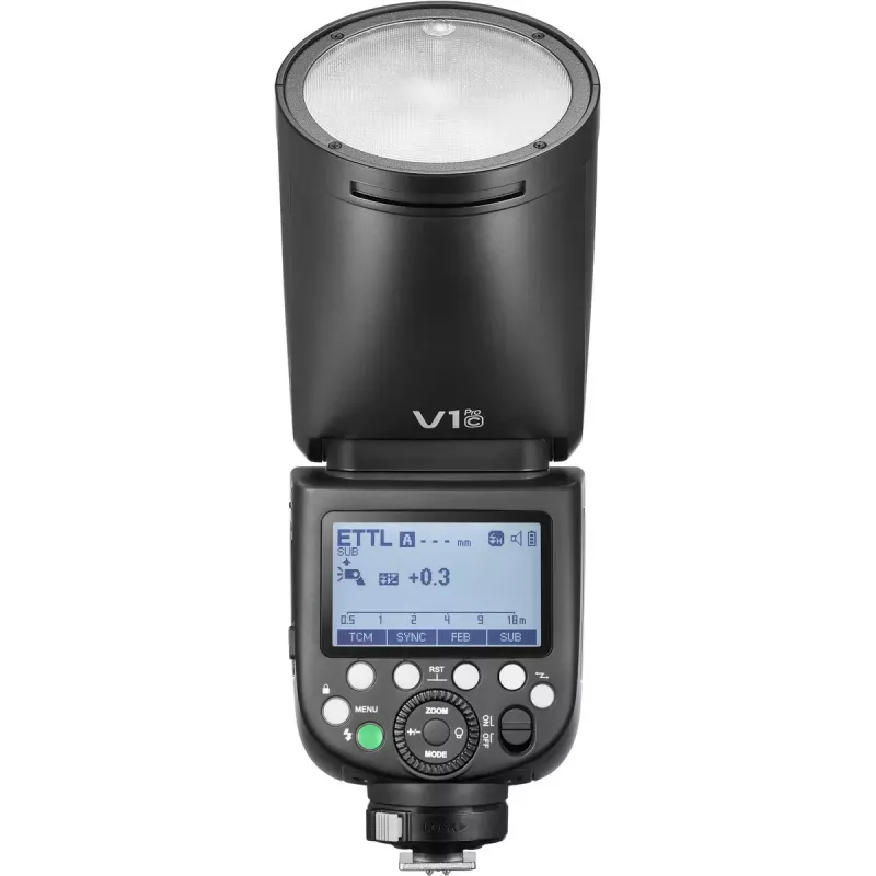 Videokaamera välklamp Godox V1Pro Must 1,5s taaskasutusaeg