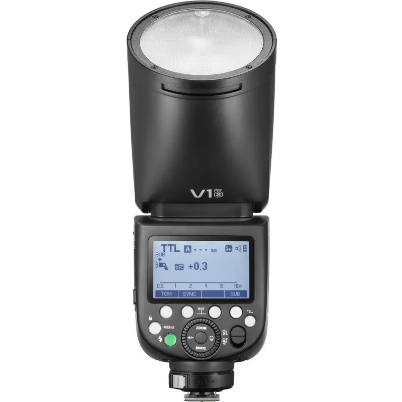Kaamera välklamp Godox V1Pro 1,5 s taastumisaeg Akutoide Sony ühilduv