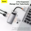 Baseus Metal Gleam USB 3.2 Gen 1 USB-C hall 100 W toiteedastus 4K Ultra HD