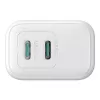 Toiteadapter Joyroom JR-TCF12 kahe pordiga 20W (USB-C x2) valge