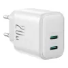 Toiteadapter Joyroom JR-TCF12 kahe pordiga 20W (USB-C x2) valge