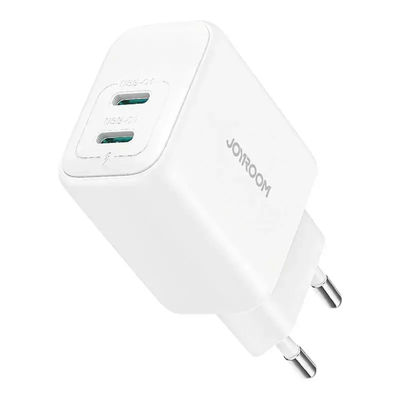 Toiteadapter Joyroom JR-TCF12 kahe pordiga 20W (USB-C x2) valge