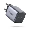Ugreen 90573 Nexode 45W GaN mini USB-C laadija, siseruumides, vahelduvvool, 20 V, 4,05 A, must, hall