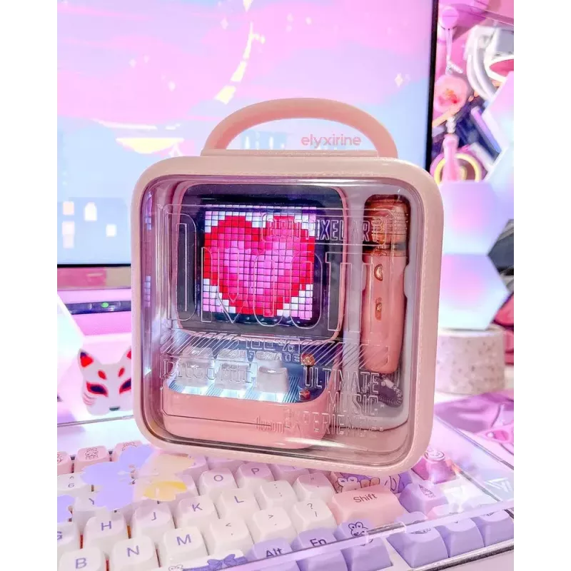 Mono kaasaskantav kõlar Divoom Ditoo-Mic Mini pink