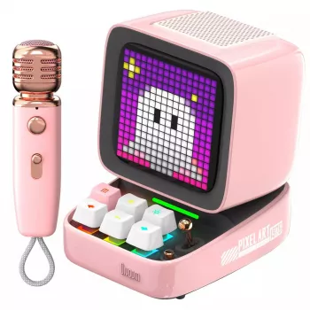 Mono kaasaskantav kõlar Divoom Ditoo-Mic Mini pink