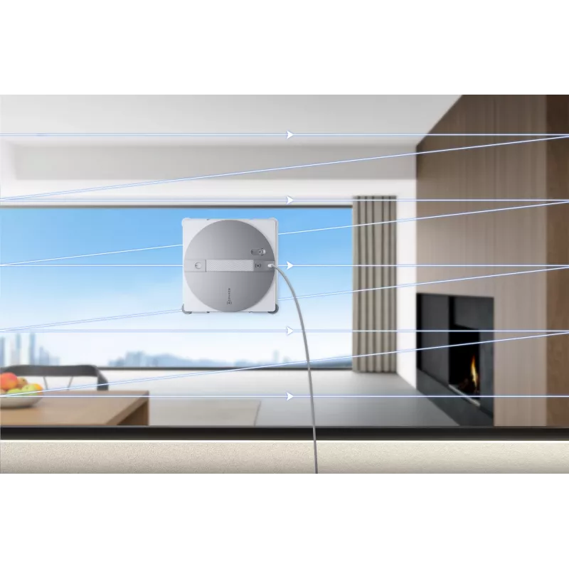 Akna puhastamise robot Ecovacs WINBOT W3 OMNI, aku 4500 mAh, 270×270×76 mm, hõbe/valge