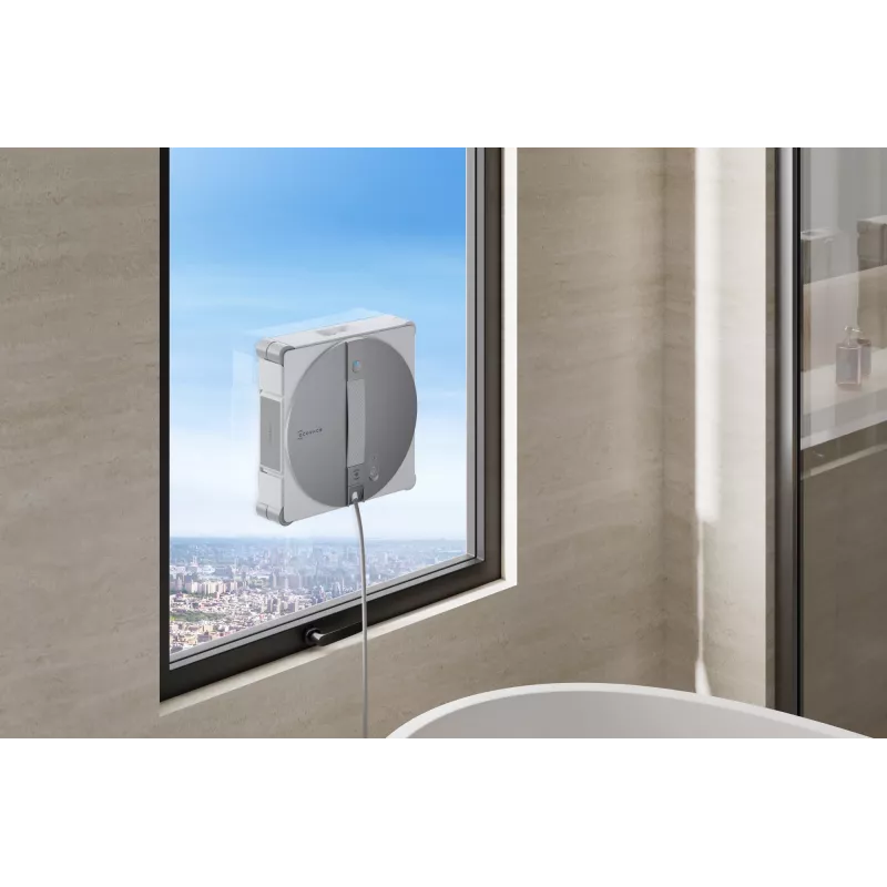 Akna puhastamise robot Ecovacs WINBOT W3 OMNI, aku 4500 mAh, 270×270×76 mm, hõbe/valge