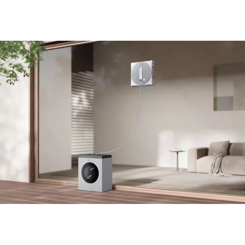 Akna puhastamise robot Ecovacs WINBOT W3 OMNI, aku 4500 mAh, 270×270×76 mm, hõbe/valge