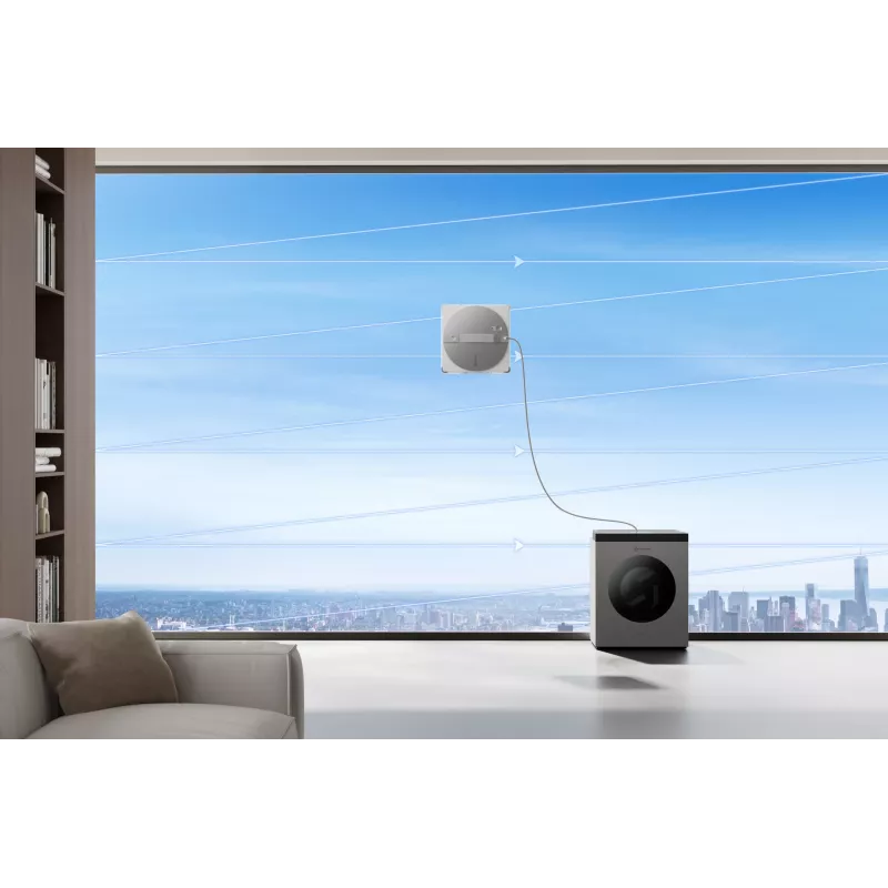 Akna puhastamise robot Ecovacs WINBOT W3 OMNI, aku 4500 mAh, 270×270×76 mm, hõbe/valge