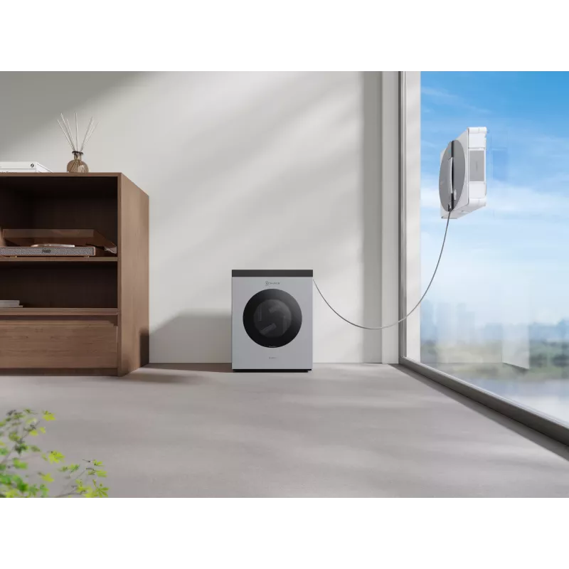 Akna puhastamise robot Ecovacs WINBOT W3 OMNI, aku 4500 mAh, 270×270×76 mm, hõbe/valge