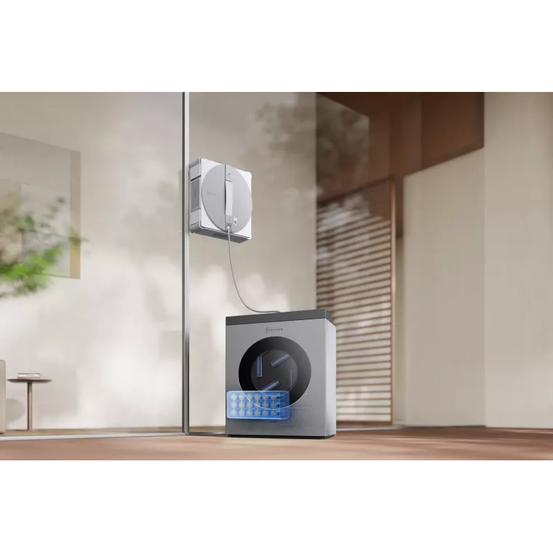 Akna puhastamise robot Ecovacs WINBOT W3 OMNI, aku 4500 mAh, 270×270×76 mm, hõbe/valge