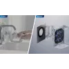 Akna puhastamise robot Ecovacs WINBOT W3 OMNI, aku 4500 mAh, 270×270×76 mm, hõbe/valge