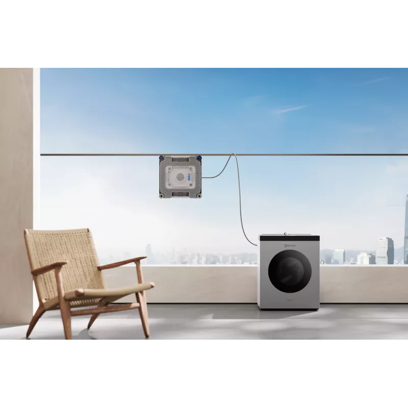 Akna puhastamise robot Ecovacs WINBOT W3 OMNI, aku 4500 mAh, 270×270×76 mm, hõbe/valge