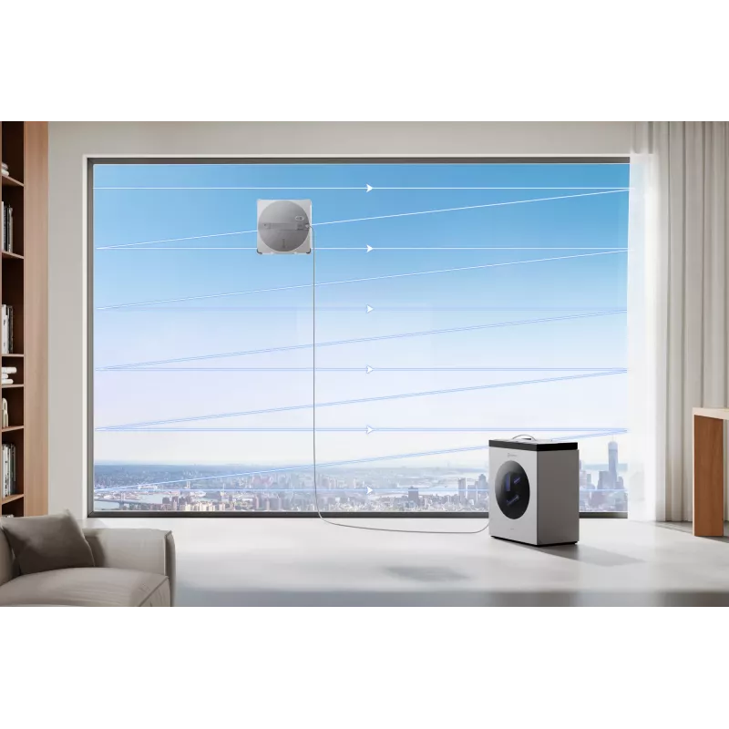 Akna puhastamise robot Ecovacs WINBOT W3 OMNI, aku 4500 mAh, 270×270×76 mm, hõbe/valge