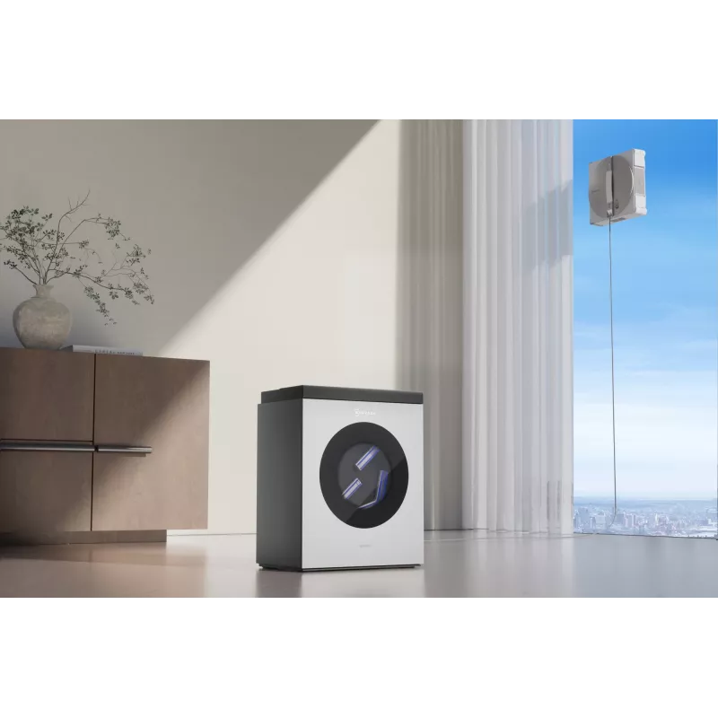Akna puhastamise robot Ecovacs WINBOT W3 OMNI, aku 4500 mAh, 270×270×76 mm, hõbe/valge