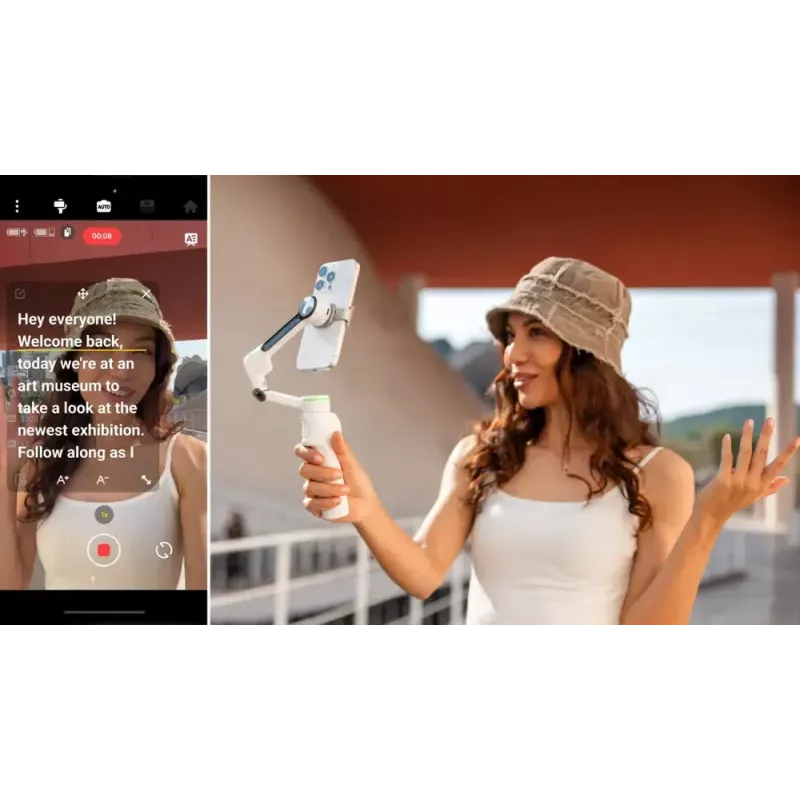 Nutitelefoni kaamera stabilisaator Insta360 Flow 2 Pro Creator Bundle 360° pöörlemine