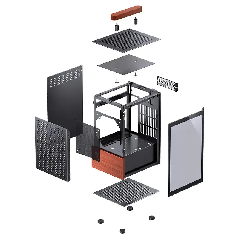 PC Case Jonsbo T6, Mini-Tower, Mini-ITX, Must