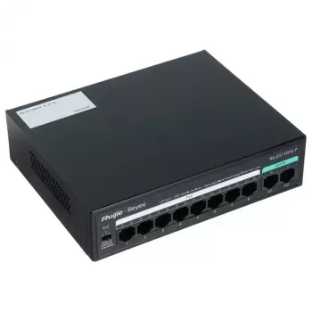 RUIJIE haldamata PoE-lüliti RG-ES110FG-P — 10-pordine gigabitine (10/100/1000) koos 1 SFP-ga, 120 W, 20 Gbps kommutatsioon