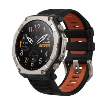 Amazfit T-Rex Ultra 2 129,5 cm (51 tolli) AMOLED 51 mm digitaalne 480 x 480 pikslit puuteekraan titaan Wi-Fi GPS (satelliit)