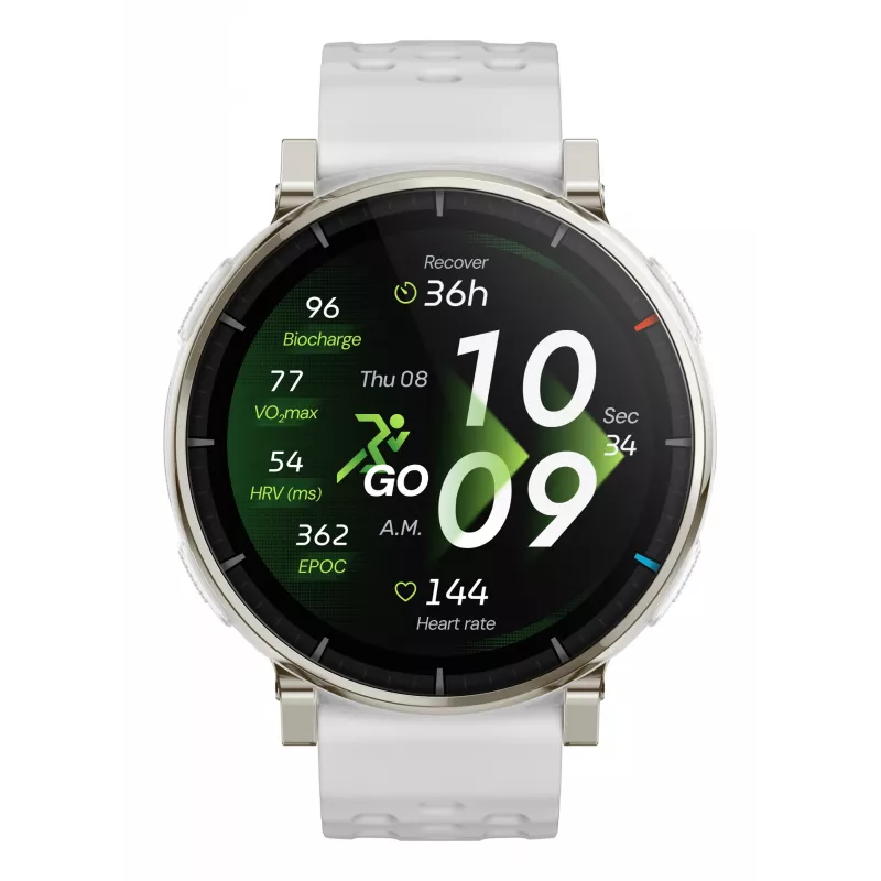 Amazfit Active 3 nutikell — 3,35 cm (1,32-tolline) AMOLED, 466×466, puuteekraan, GPS, 365 mAh, silikoonrihm