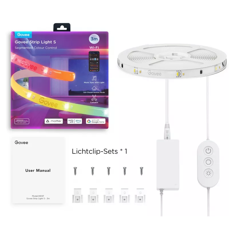 Govee H612FCD1 RGB LED ribavalgusti, 3 meetrit
