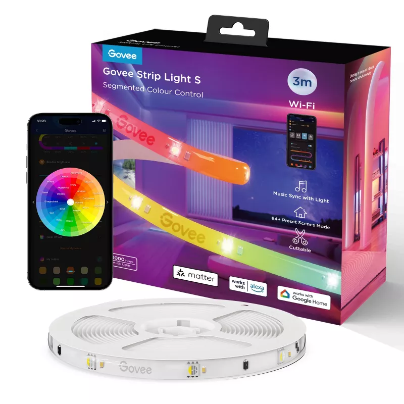 Govee H612FCD1 RGB LED ribavalgusti, 3 meetrit
