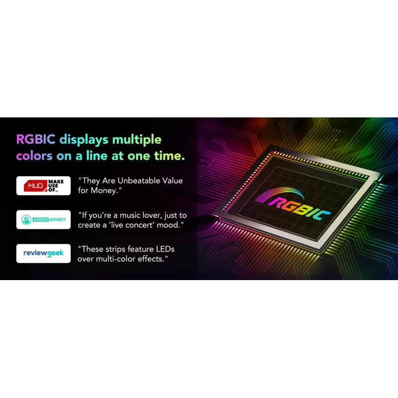 Govee H612FCD1 RGB LED ribavalgusti, 3 meetrit