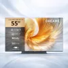 Nutiteler Dreame Aura S100 55-tolline, QLED+ (Mini Led), 4K UHD, Google TV, 144Hz, AI protsessor, integreeritud heliriba, must