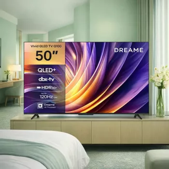 Nutiteler Dreame Vivid Q100 50 tolli, QLED+, 4K UHD, Google TV, 120 Hz, AI-protsessor, must