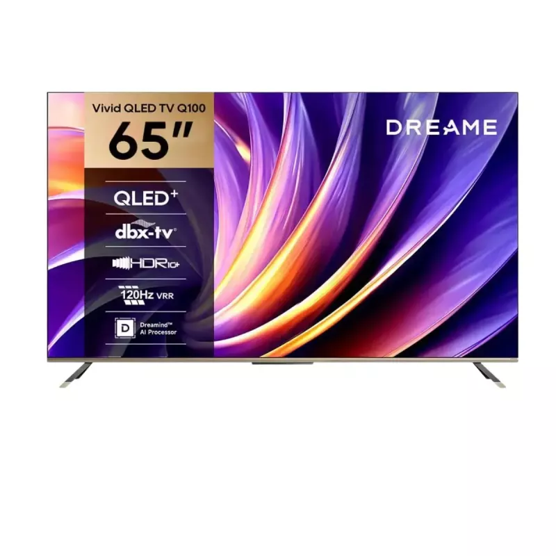Nutiteler Dreame Vivid Q100 65 tolli, QLED+, 4K UHD, Google TV, 120 Hz, AI-protsessor, must