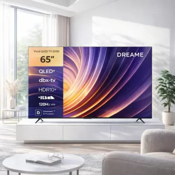 Nutiteler Dreame Vivid Q100 65 tolli, QLED+, 4K UHD, Google TV, 120 Hz, AI-protsessor, must