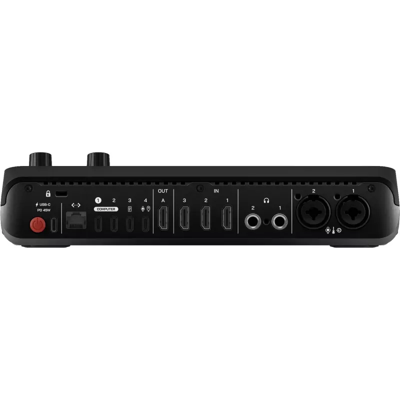 Mitmekanaliline taskuhäälingu- ja otseülekande tootmiskonsool Rode RodeCaster Video S RCVS-E — puuteekraan, Wi‑Fi, Bluetooth 5.3, 5x USB-C, 3x HDMI-sisend, 1x HDMI-väljund, microSD