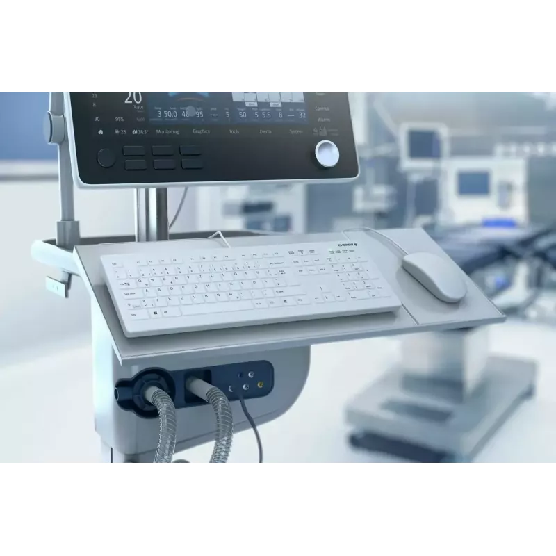Juhtmega täissuuruses klaviatuur Active Key CHERRY AK-C8112 Medical USB QWERTZ 105 klahvi valge 1.8 m