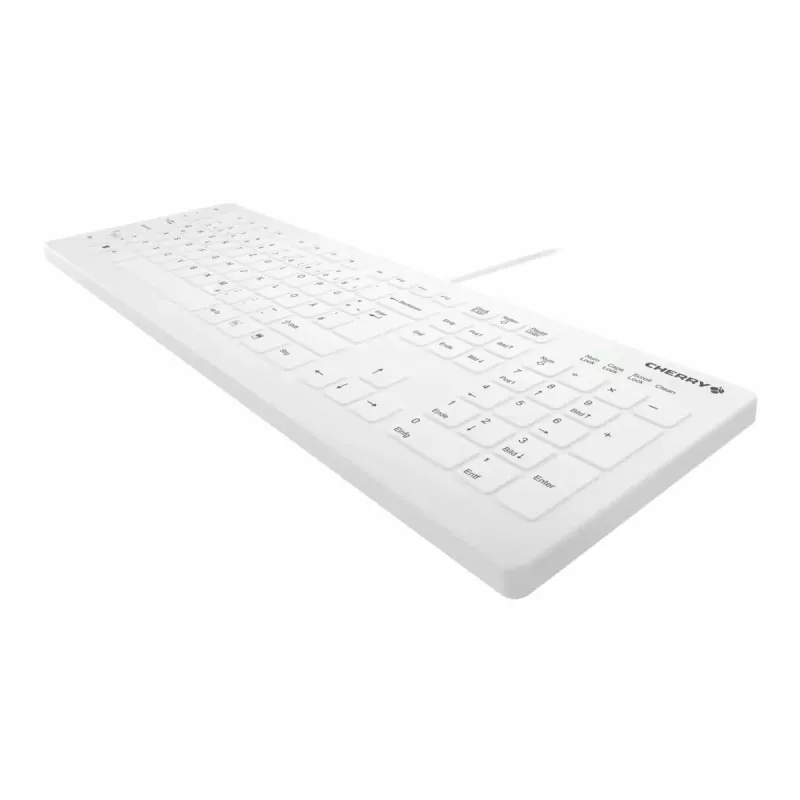 Juhtmega täissuuruses klaviatuur Active Key CHERRY AK-C8112 Medical USB QWERTZ 105 klahvi valge 1.8 m
